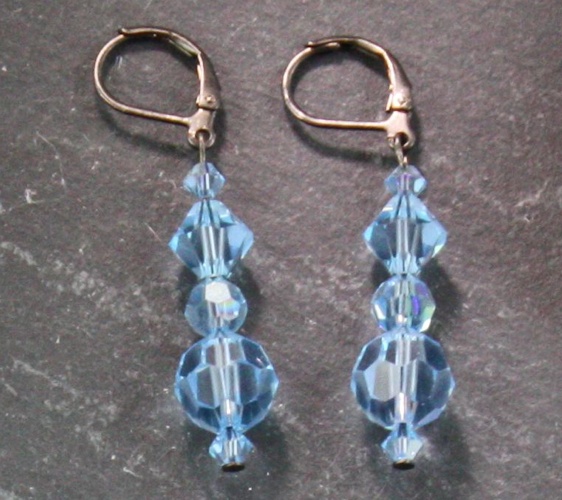 Audrey Aquamarine Light Blue Earrings