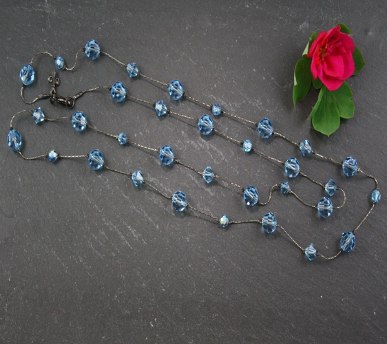 Audrey Aquamarine Light Blue Necklace