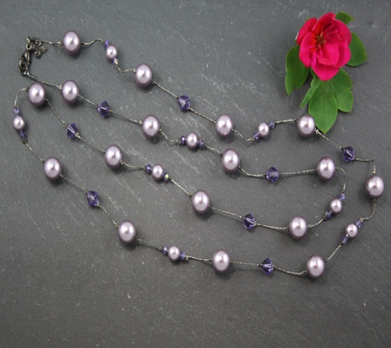 Coco Mauve Light Purple Necklace