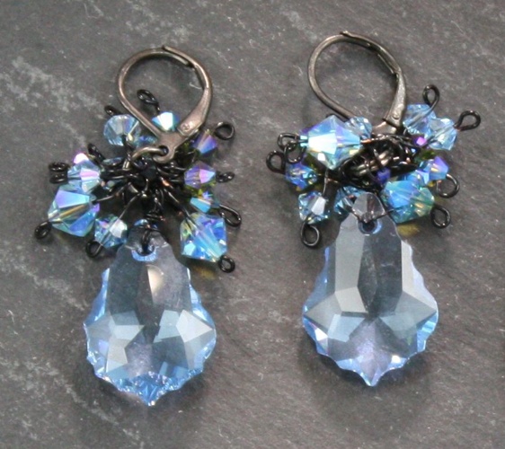 Anna Aquamarine Light Blue Earrings