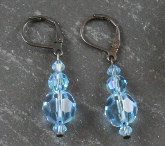 Jackie Aquamarine Light Blue Earrings